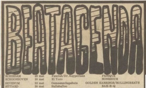 Golden Earrings show ad May 22 1967 Sevenum - Gemeenschapshuis Hitweek#18 May 18 1967